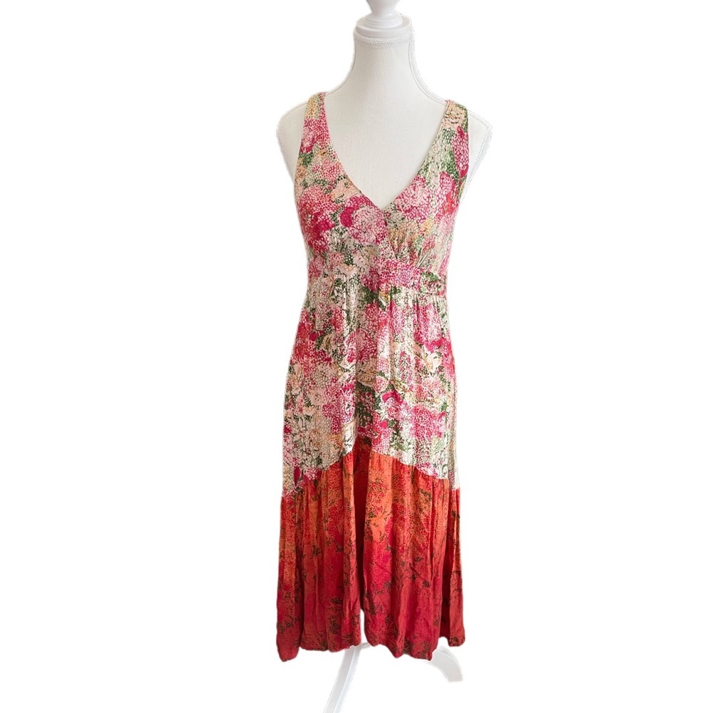 Angie High Low Dress Womens L Pink Festival‎ Brunch Resort Coastal Cruise Beach